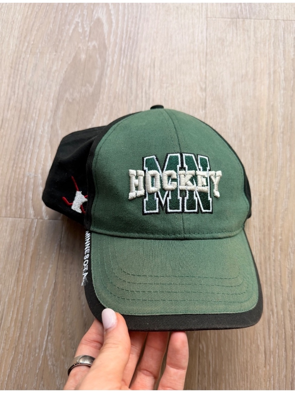 Minnesota Hockey Adjustable Hat 100% Cotton